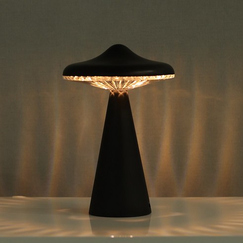 HK.sell UFO 팬텀 터치 무드등, 블랙 3색 조명