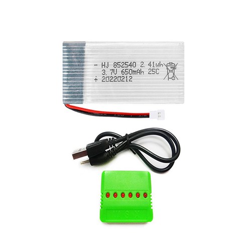 드론배터리 3.7v 650mah 1개 멀티충전기 1개세트, (X5C) 650mah1개+6in1충전기1개