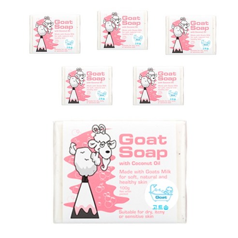 고트 코코넛오일 산양유 비누, 100g, 6개