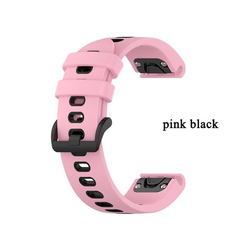 Garmin Fenix 6S Pro Solar Sapphire 5S Plus 스트랩 가민 QUICKFIT 20mm 시계 줄 2 색 스크럽 고무 퀵 스트리핑 손목 밴드, #4, Quick Fit 20mm