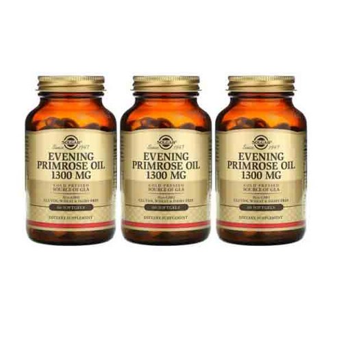 솔가 이브닝 프림로즈 오일 달맞이꽃 종자유 1,300mg 60정 소프트젤 감마 리놀렌산 함유 2+1