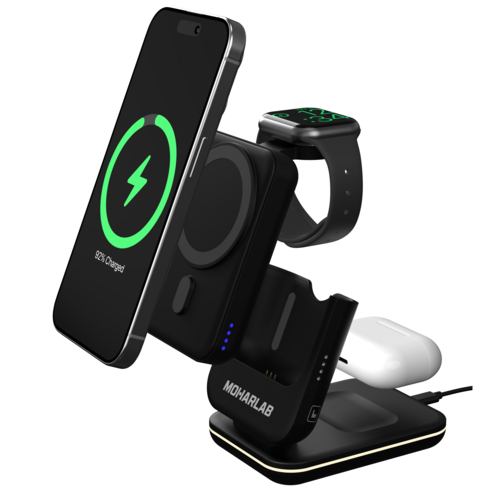 모할랩 맥세이프 호환 3in1 무선 충전 보조배터리 5000mAh - 보조배터리 | 쿠팡