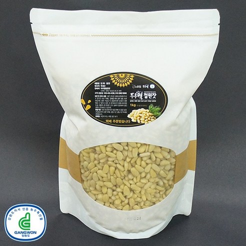 DMZ의 맑은 강원도 철원 명품 철원잣 1kg 지퍼팩 포장, 1개