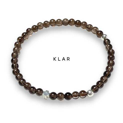 클라(KLAR) 천연 연수정 투볼 (소)정십자가 팔찌 (4mm)