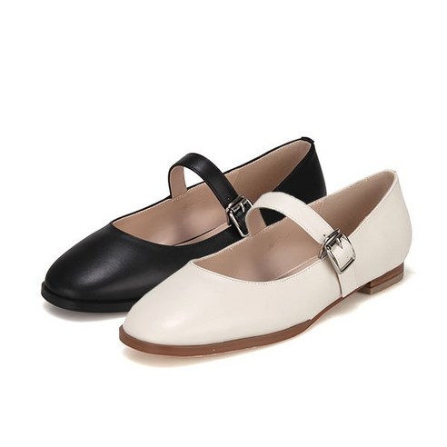 바바라 세븐플로어 메리제인 플랫 여성 양가죽 버클 장식 베이직 1.5cm SFF102 616080