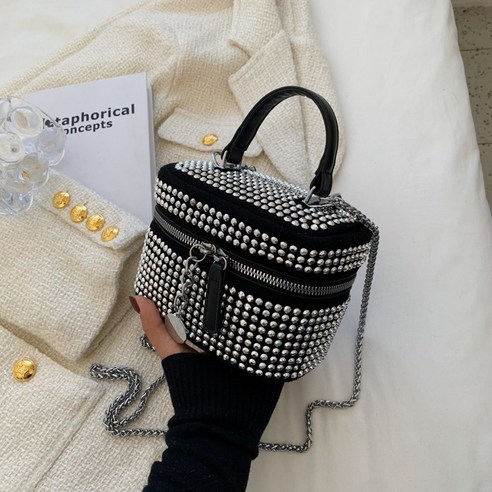DFMEI 틈새 인기있는 밝은 다이아몬드 가방 여름 새로운 한국어 스타일 모든 일치 체인 메신저 가방 인기있는 핸드백