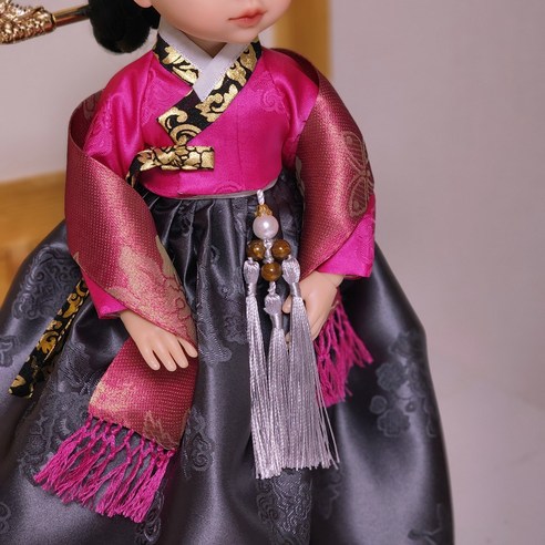 인형 한복 DIY 자주숄 저고리 세트 USD 베이비돌 파올라레이나 연지 미미, 패턴/설명서/원단 패키지