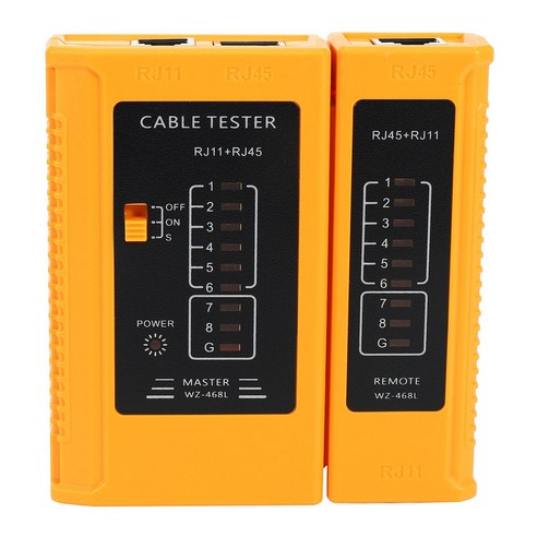 네트워크 케이블 테스터 테스트 도구 RJ45 RJ11 RJ12 CAT5 CAT6 UTP USB LAN 와이어 이더넷 케이블 테스터 (배터리 포함되지 않음), 보여진 바와 같이, 하나