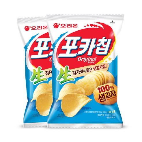 오리온 포카칩 오리지널, 66g, 20개