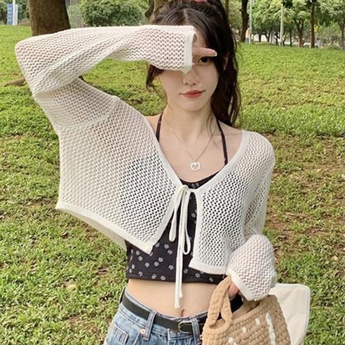 [당일출고]수엠W 크롭 매쉬 리본 S233 뉴망사y