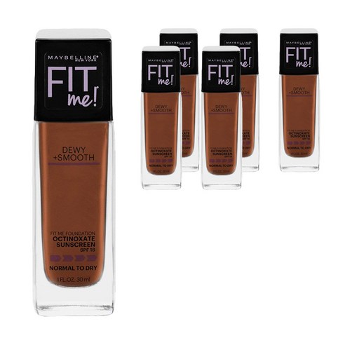 메이블린 핏 미! 듀이+ 스무스 파운데이션 30ml, Mocha, 6개