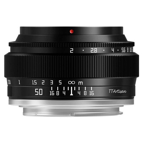 Optics 50mm f2 렌즈 Sony E-mount Nikon Z Canon M43, 캐논 RF 포트, 블랙