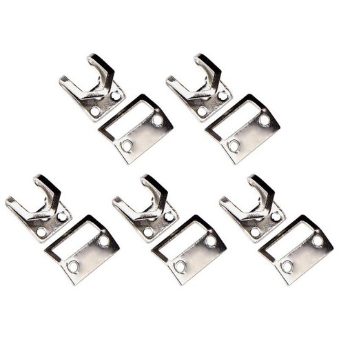 5pcs 금속 바지 패스너 허리 조임쇠 걸쇠 의류 공예 고정 도구 브래지어 후프 액세서리, 스타일 5 실버, 작은, 구리