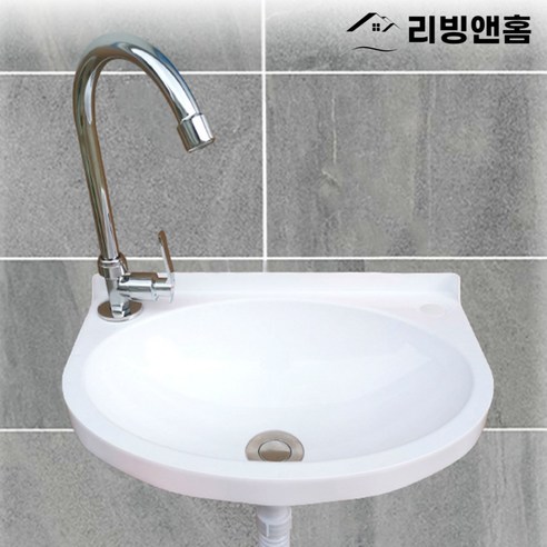 소형 무타공 욕실 세면대, 간이 화장실용 소형 무타공 욕실 세면대, 간이 화장실용