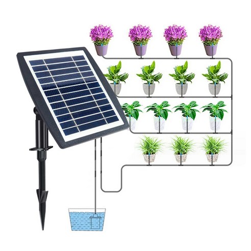 HK.sell 자동 태양열 화분 물주기, 블랙, 1개 태양열조리기