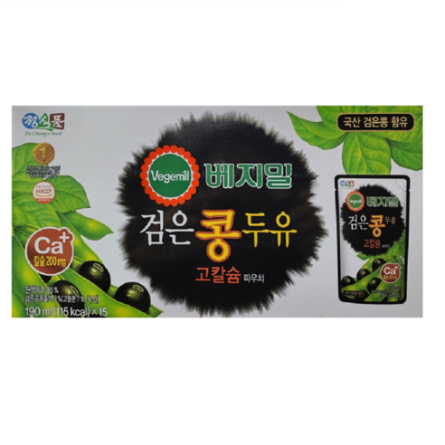 베지밀 검은콩 두유(오리지널) 190ml x 64팩 72팩 80팩 96팩, 72개