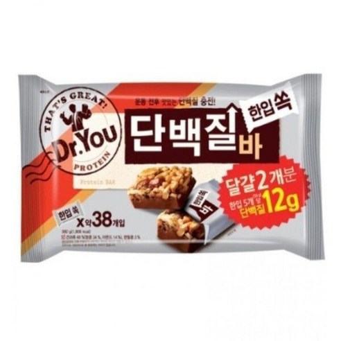 닥터유 단백질바 한입쏙 10g x 38개, 380g, 1개