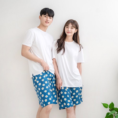 저렴한 가격과 공용 남녀 하의로 여름용 커플 인견 반바지