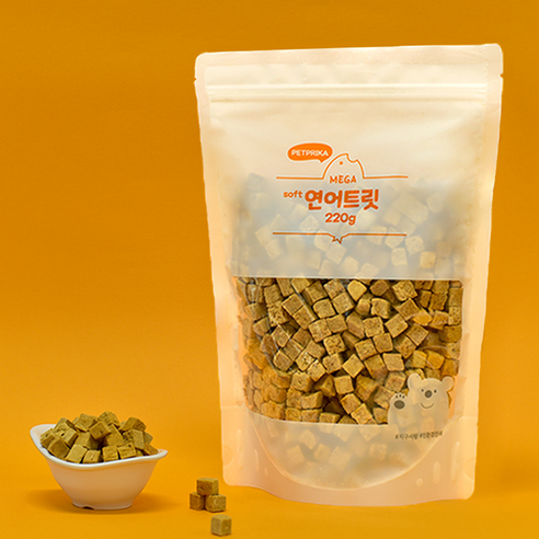 펫프리카 동결건조 메가 트릿 대용량 고양이 강아지 간식, 1개, 220g, 연어