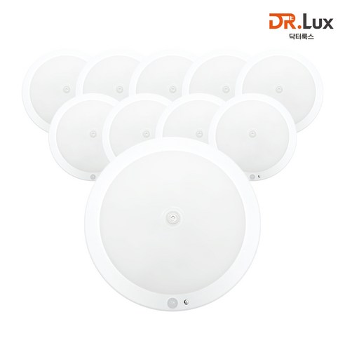 닥터룩스 꼭지 LED 센서등 15W 원형 주광색 현관 베란다, 10개