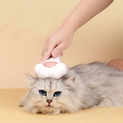 반려동물 털 제거 원터치 브러쉬 강아지 고양이 와이알, 화이트, 1개