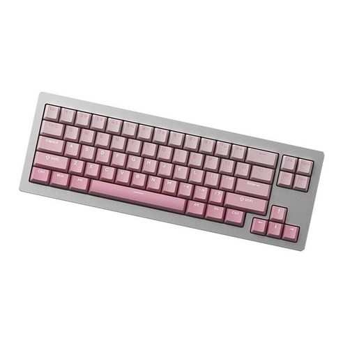몬스긱 M7W 그라데이션 3가지 모드 RGB 기계식 OEM 68 키 핫스왑 유선 키보드, 화이트 + 핑크, 아이스크림핑크축, 텐키리스