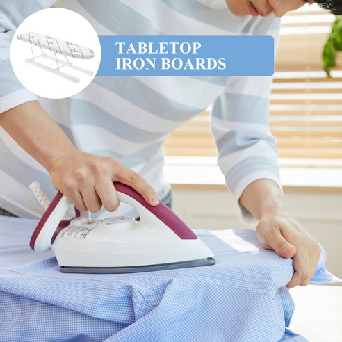 미니다리미판 접이식 탁상용 다리미 보드 가정용 의류 미니 랙, [01] Silver