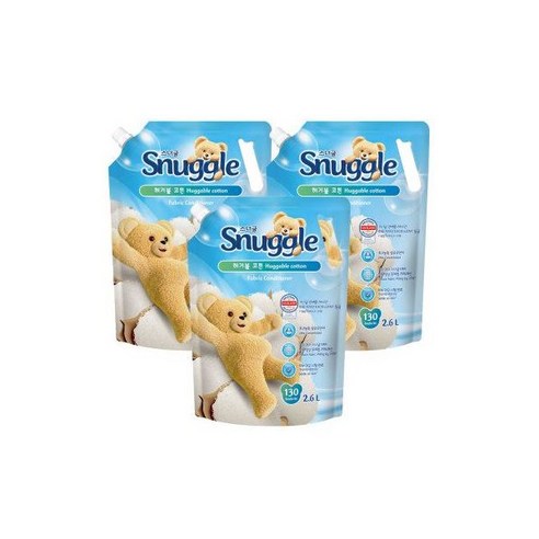 스너글 섬유유연제 허거블 코튼 리필 2.6L 3개