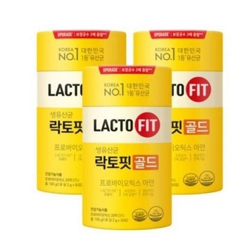 락토핏 생유산균 골드 50포 x 3통 150포 5개월, 100g, 3개