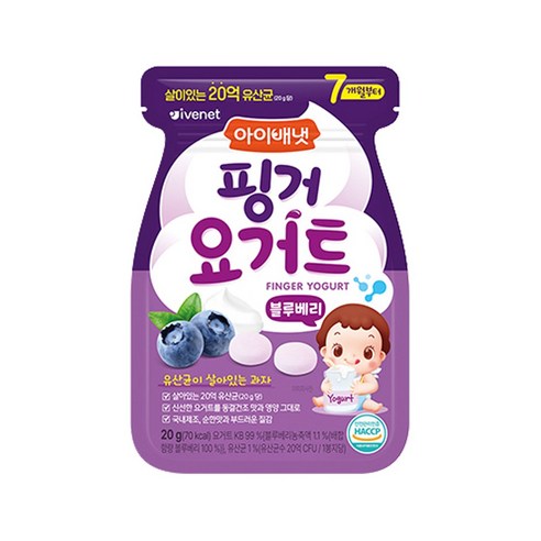 아이배냇 베베 핑거 요거트 20g, 블루베리, 3개 
분유/어린이식품