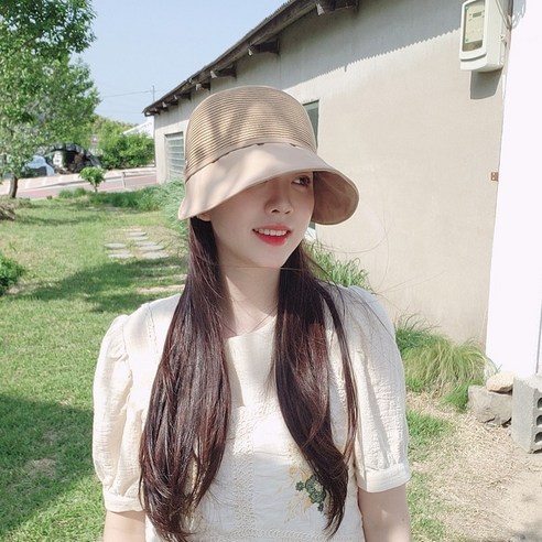 느와드코코 골드 스터드 하프 라탄 벨크로 봄 여름 캡모자