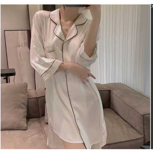 "오늘 밤, 공주님처럼 꿀잠 예약! 샤무즈 실크 잠옷 솔직 후기" 실크원피스잠옷