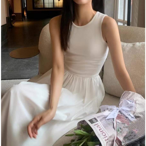 소네 민소매 레이어드 이너 롱원피스