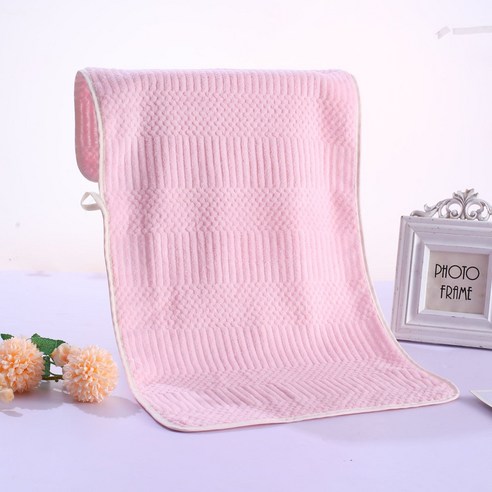 ZZJJC 코랄 타월 극세사 타월 드라이물수건, 75*35cm 【카드지], 길상격 연분말