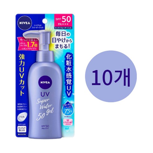 니베아 UV 슈퍼 워터젤 SPF50+++, 8개, 140g