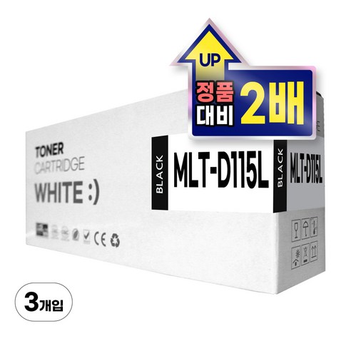 삼성 MLT-D115L 호환 토너 SL-M2620 M2620ND SL-M2670FN M2830 M2820, 3개, 검정