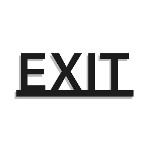 스튜디오투명 화장실 표지판, EXIT, 1개