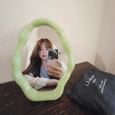 낭만라운지 르디앙 탁상거울 오브제 인테리어 거울, 핑크pink