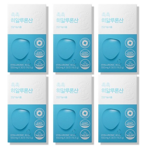 어니스트뉴트리션 촉촉히알루론산, 30정, 6개