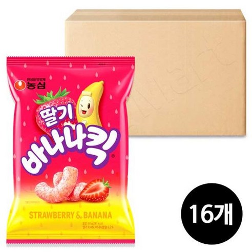 농심 딸기바나나킥 60g x 16개입, 기본상품