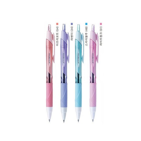 제트스트림 컬러 바디 유성 볼펜 0.5mm, 잉크(블랙), 바디(스카이블루), 10개
