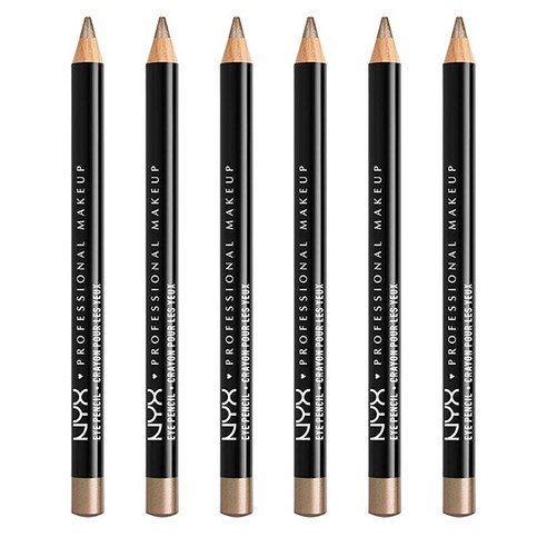 엔와이엑스 NYX 아이 앤 아이브로우 펜슬, Velvet, 6개