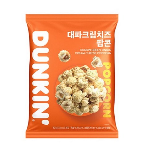 던킨 대파크림치즈 팝콘, 80g, 10개