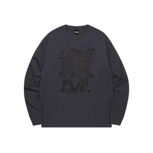 LMC TWO BEARS LONG SLV TEE charcoal