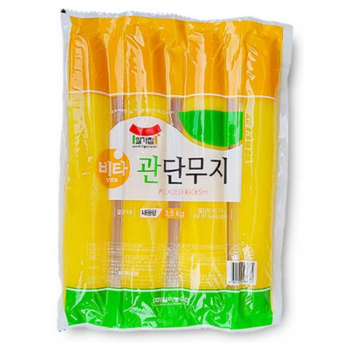 일미농수산 일가집 관단무지 3.5kg(박스) - 상세설명 필수 확인!!!(주말제외 7일 이상 소요), 3.5kg, 3개