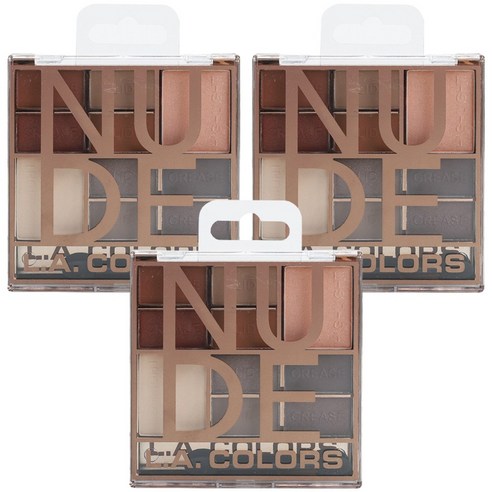 엘에이컬러즈 아이섀도우 팔레트 20g, Nude, 3개