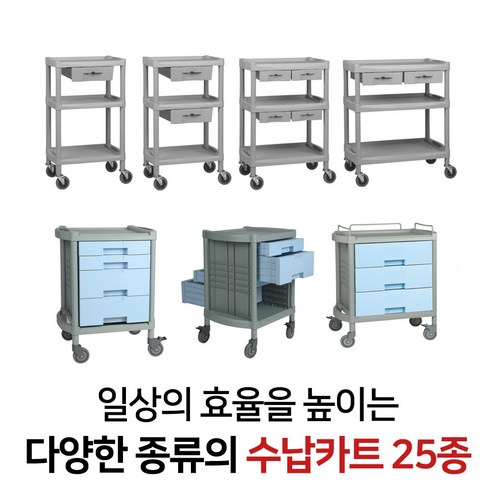 공간 효율성을 높이는 혁신적인 수납 솔루션, 멀티 서랍 카트!