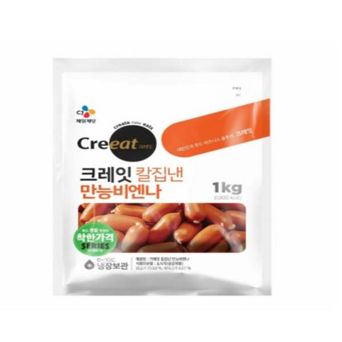 CJ제일제당 크레잇 칼집낸만능비엔나 1kg / 비엔나소시지, 1개, 1kg