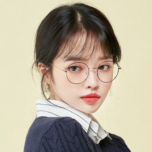 멜라크메 남자 여자 동글이 라운드 안경 골드블랙 안경테