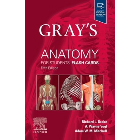 (영문도서) Gray''s Anatomy for Students Flash Cards Hardcover, Elsevier, English, 9780443105142